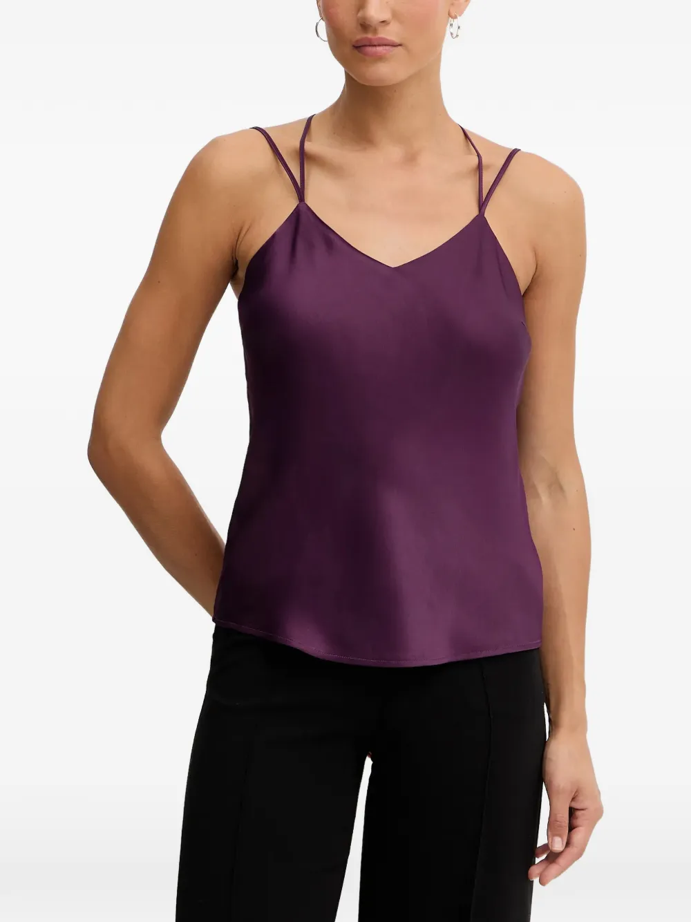 TWINSET V-neck strap top - Viola
