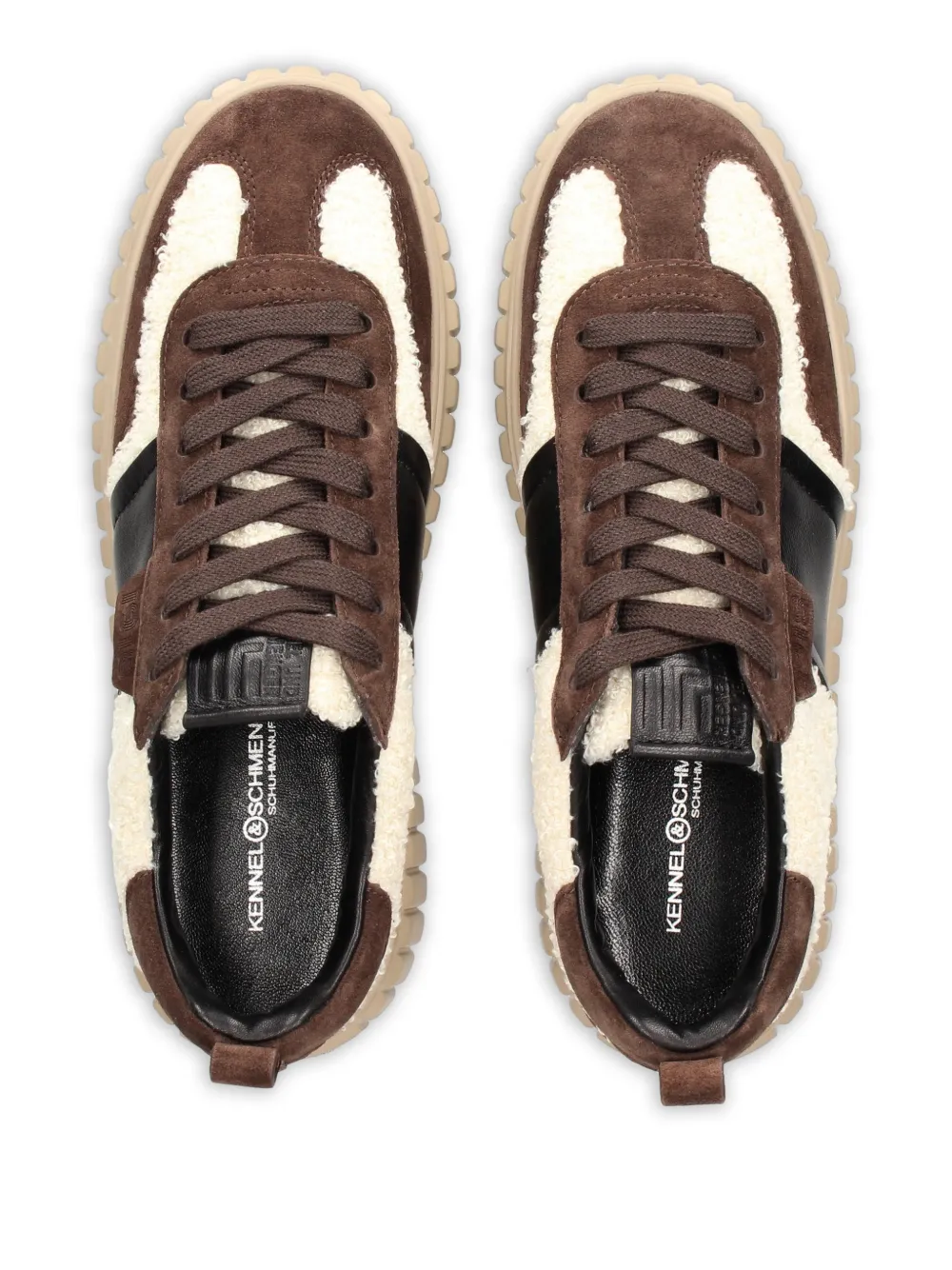 Kennel & Schmenger ZAP sneakers met plateauzool en vlakken Bruin