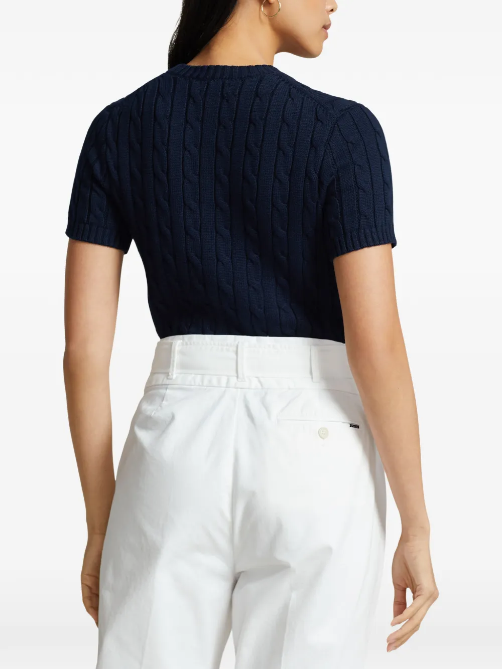 Polo Ralph Lauren Kabelgebreid T-shirt Blauw