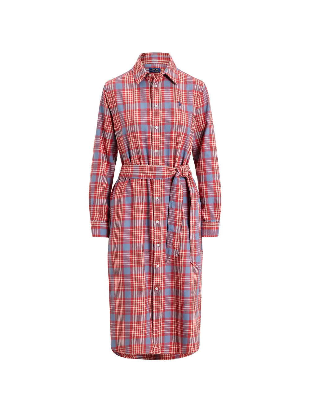 Polo Ralph Lauren belted midi shirt dress - Rosso