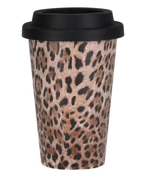 Dolce & Gabbana leopard-print ceramic travel mug