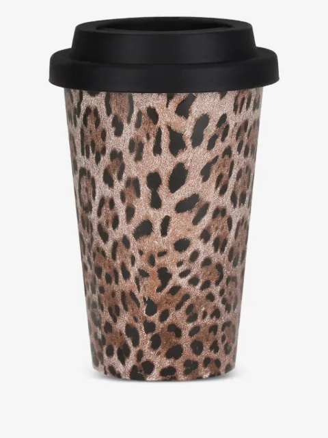 Dolce & Gabbana leopard-print ceramic travel mug