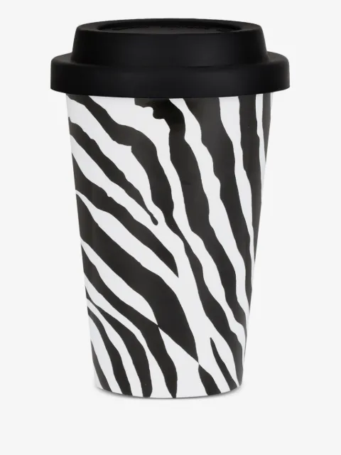Dolce & Gabbana taza de viaje con estampado de cebra