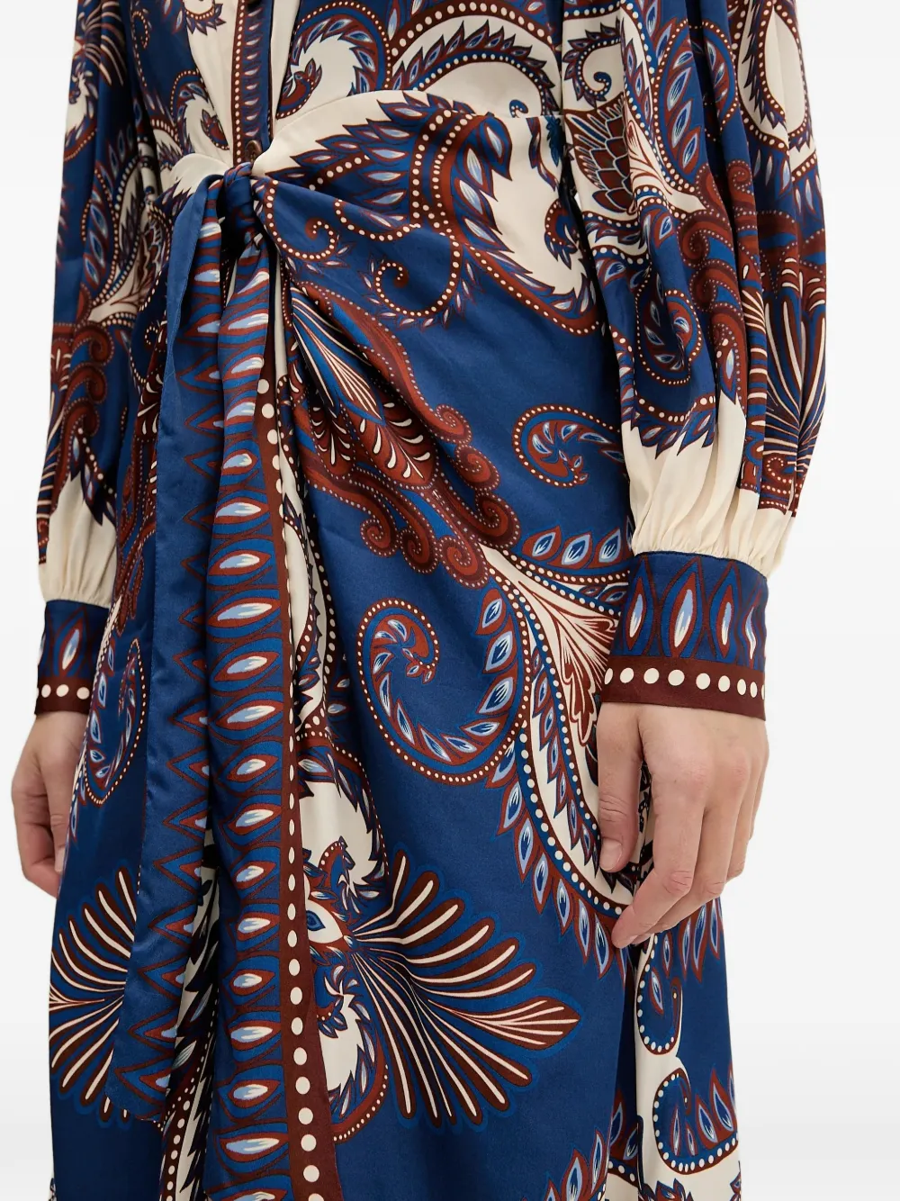 Tie-Waist Midi Dress