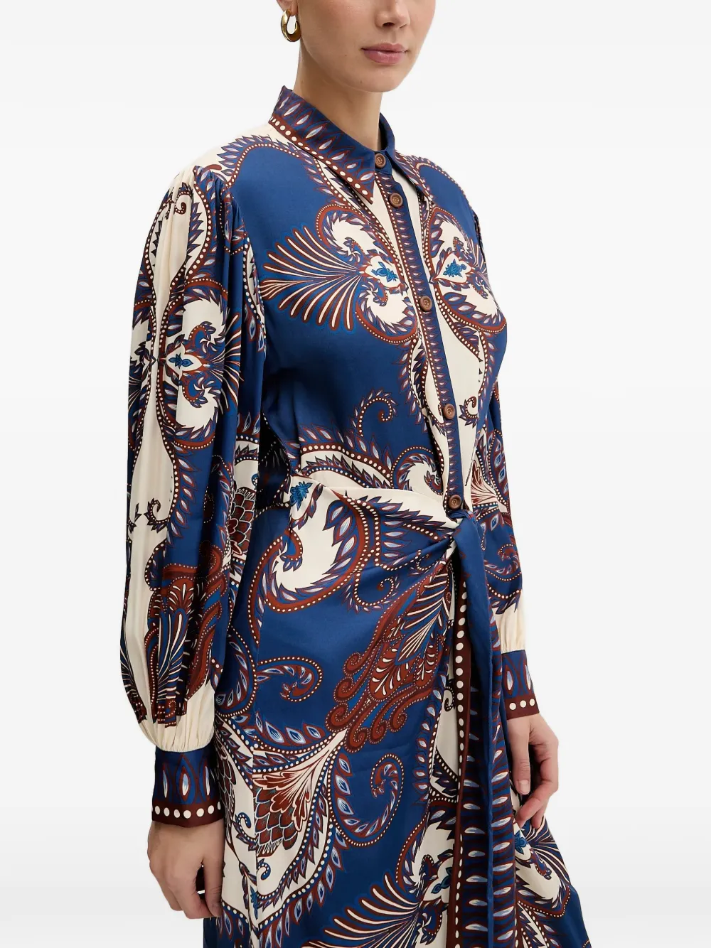 Tie-Waist Midi Dress
