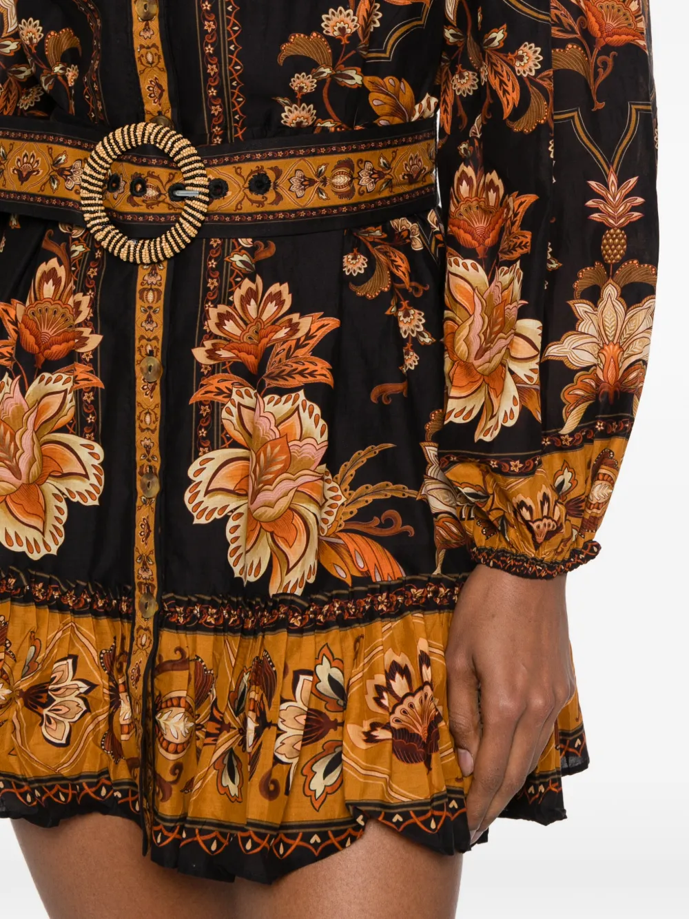 FARM Rio Majestic Garden mini-jurk Zwart