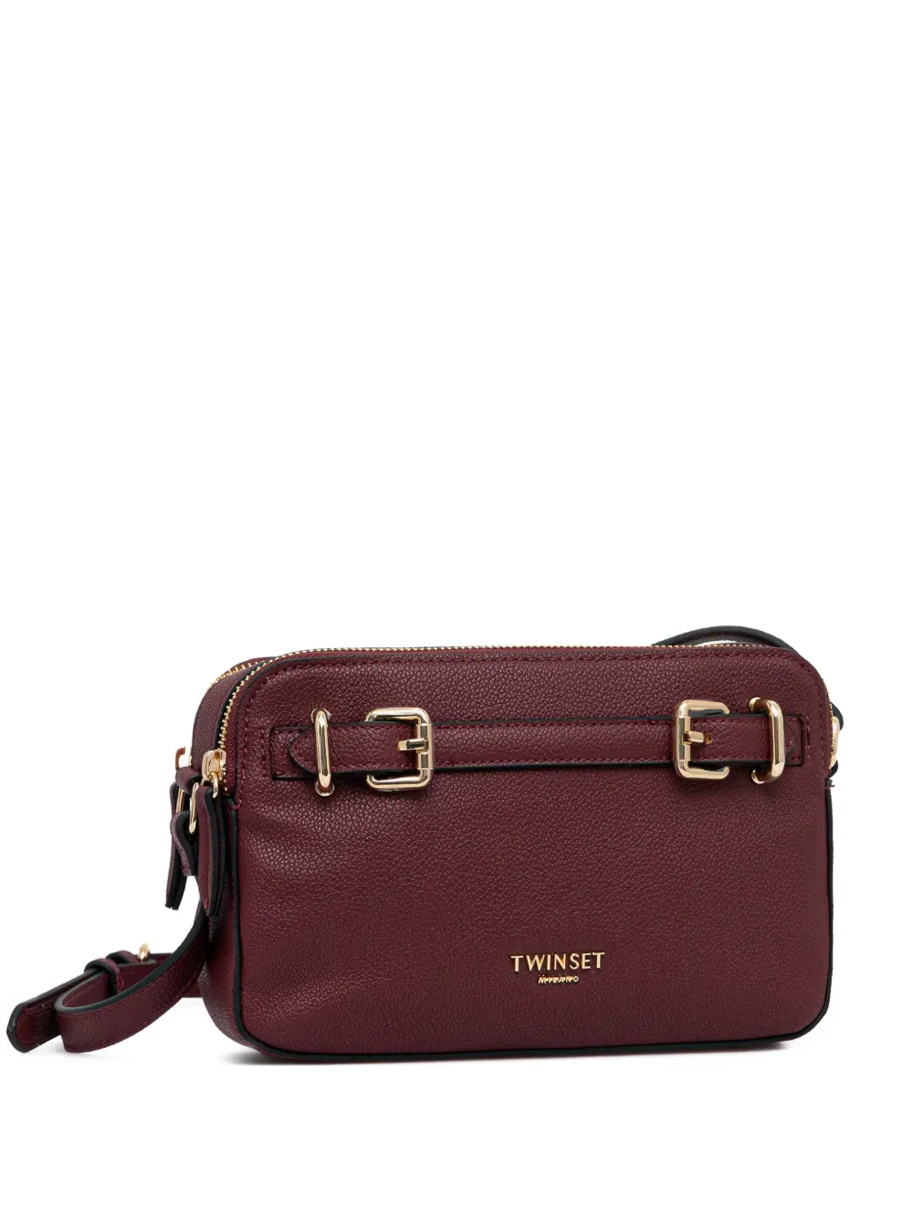 TWINSET buckle satchel cross body bag - Rosso