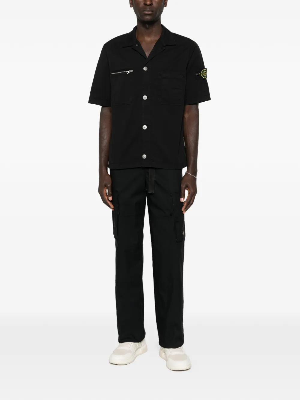 Stone Island zi- pocket short-sleeve shirt - Zwart