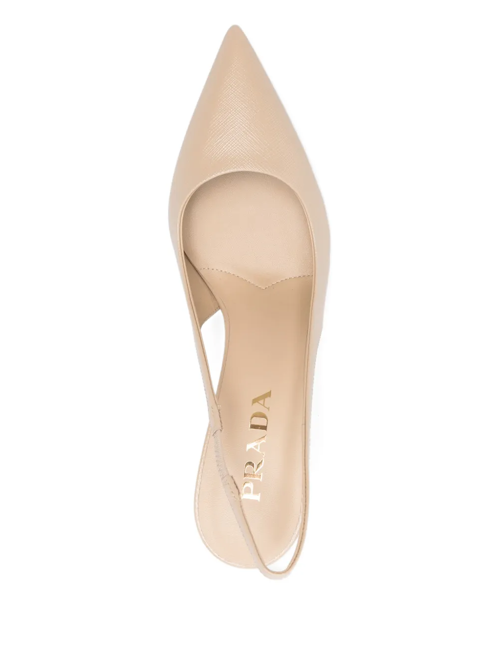 Prada slingback-strap pointed pumps Beige