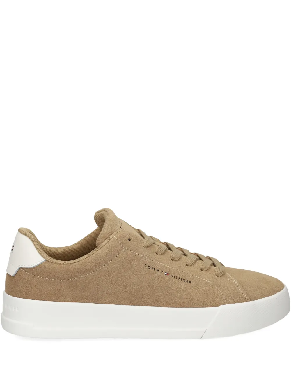 Tommy Hilfiger lace-up suede sneakers - Toni neutri