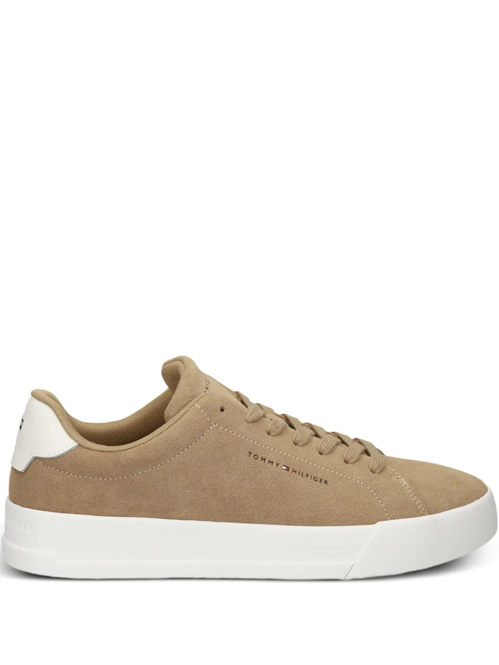 Tommy Hilfiger lace-up suede sneakers - Toni neutri