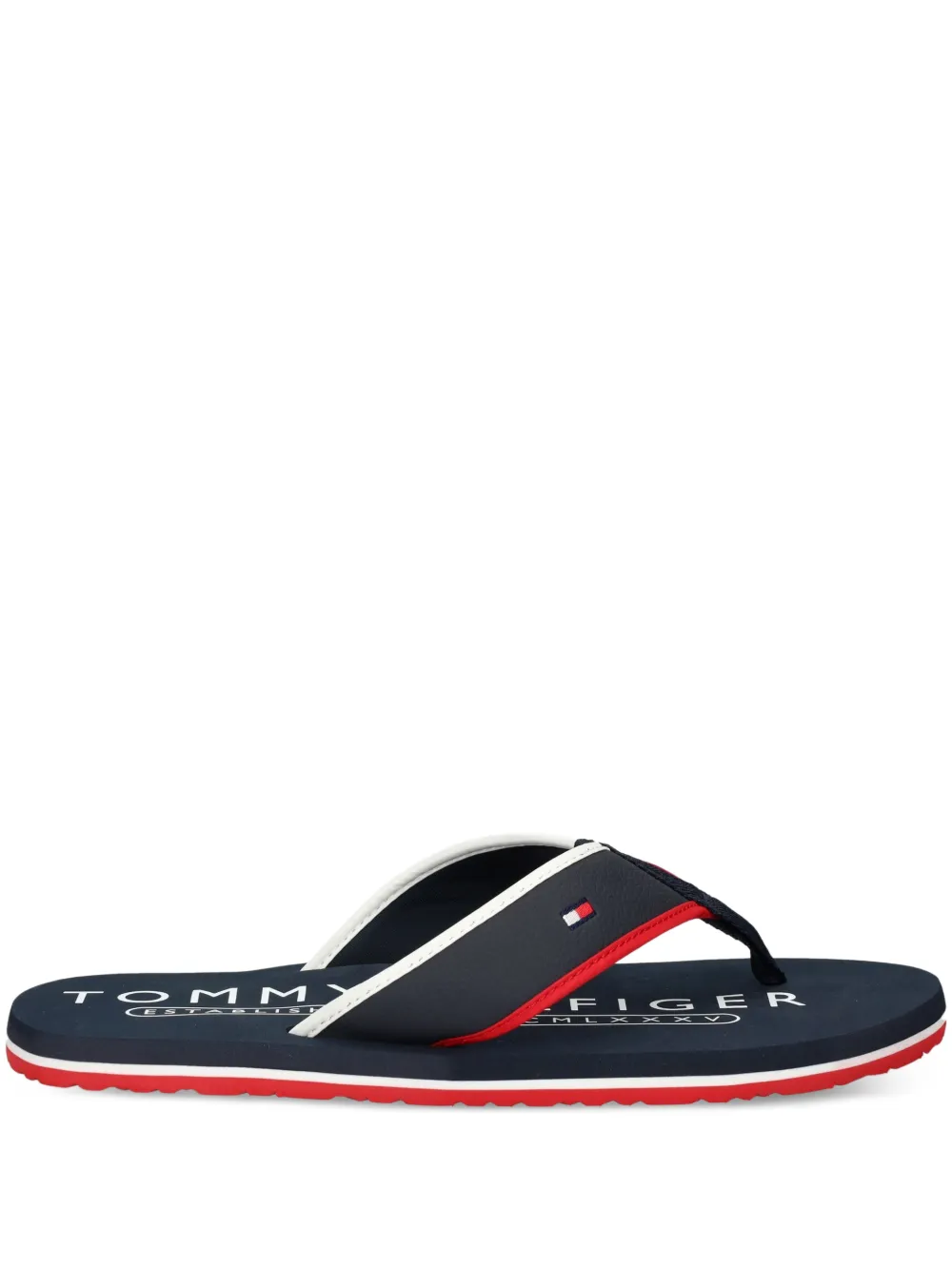 Tommy Hilfiger flip flops con motivo de rayas | azul | Image 1