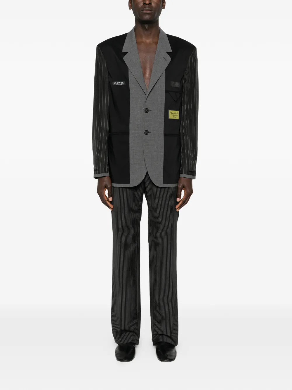 MM6 Maison Margiela ストライプ ジャケット | ブラック | FARFETCH JP