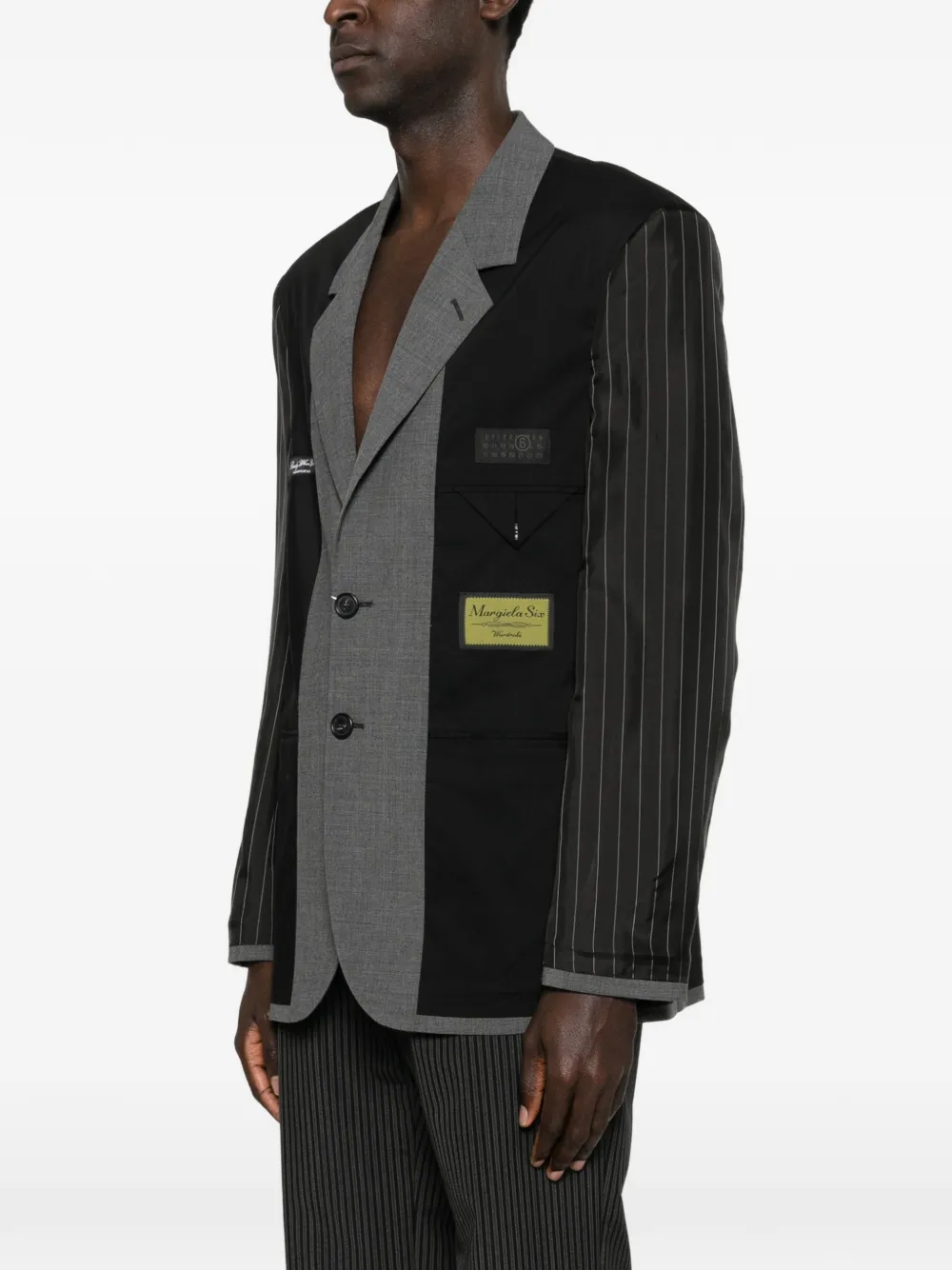 MM6 Maison Margiela ストライプ ジャケット | ブラック | FARFETCH JP