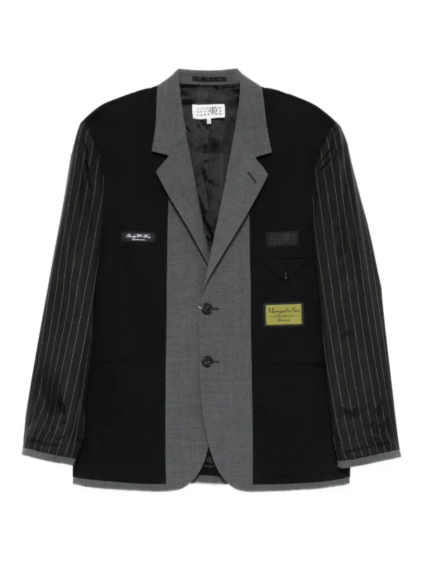 MM6 Maison Margiela ストライプ ジャケット | ブラック | FARFETCH JP