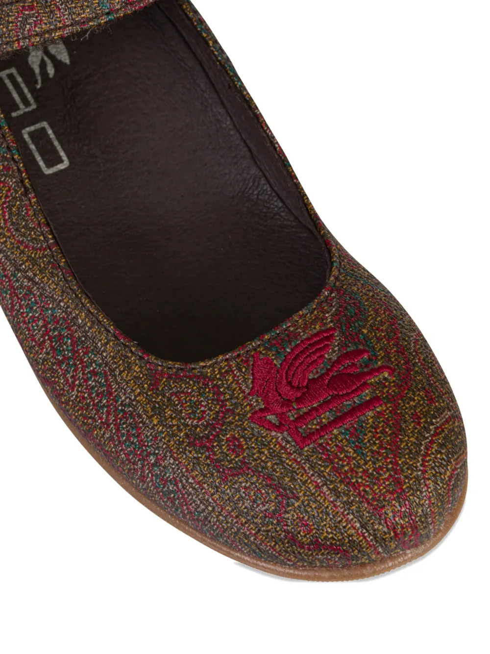 ETRO KIDS Ballerina's met geborduurd logo Bruin