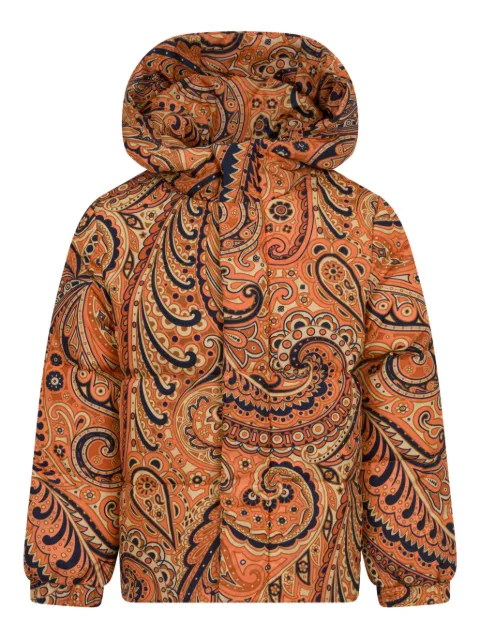 ETRO KIDS chamarra con capucha y estampado de cachemira