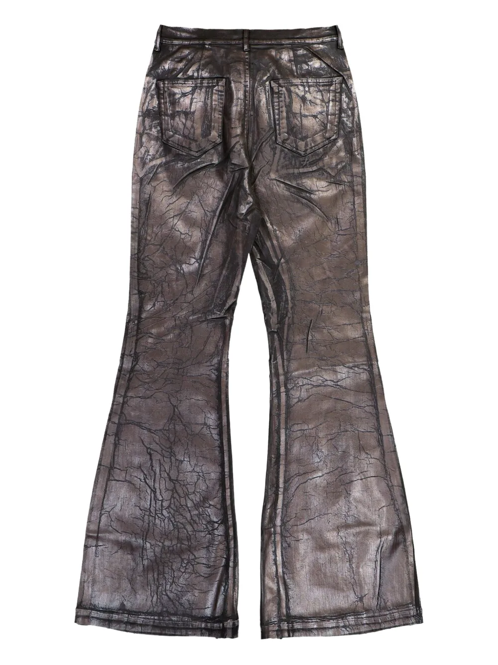 Rick Owens DRKSHDW crackled-effect flared jeans - Grijs