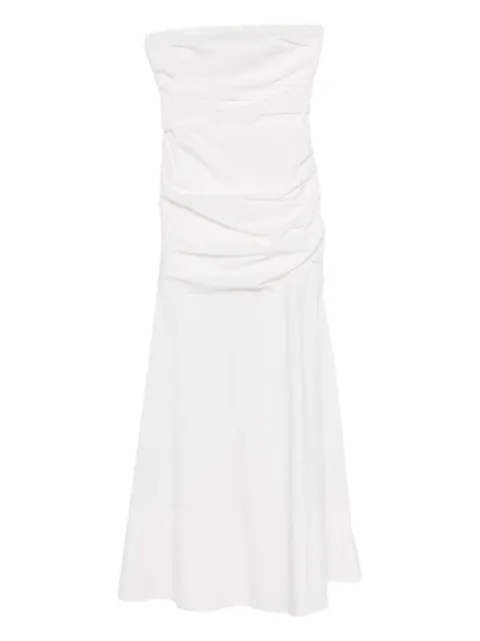 St. Agni ruched midi dress