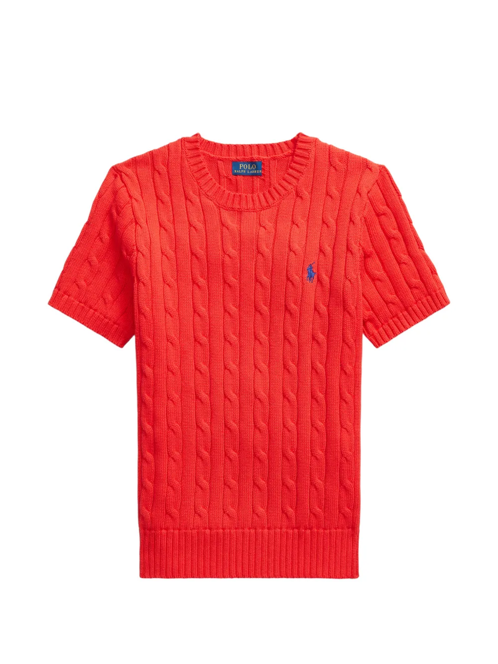 Polo Ralph Lauren cable-knit T-shirt - Rosso
