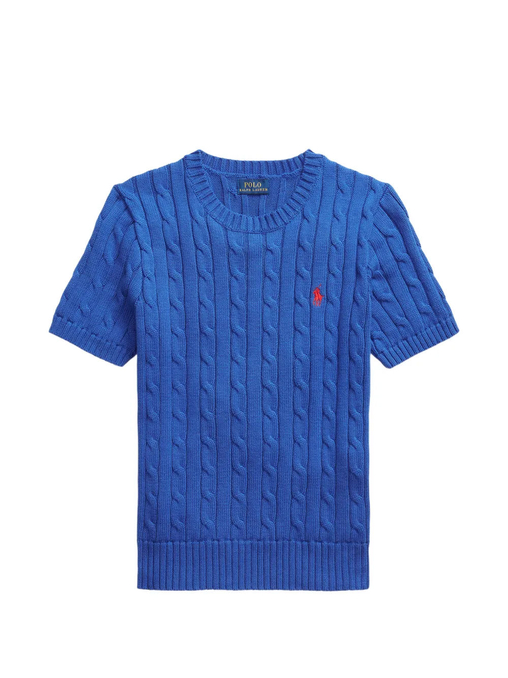 Polo Ralph Lauren cable-knit short-sleeve top - Blu