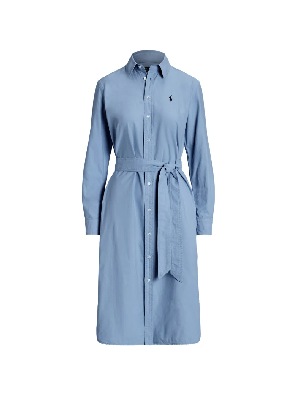 Polo Ralph Lauren buttoned belted midi dress - Blu