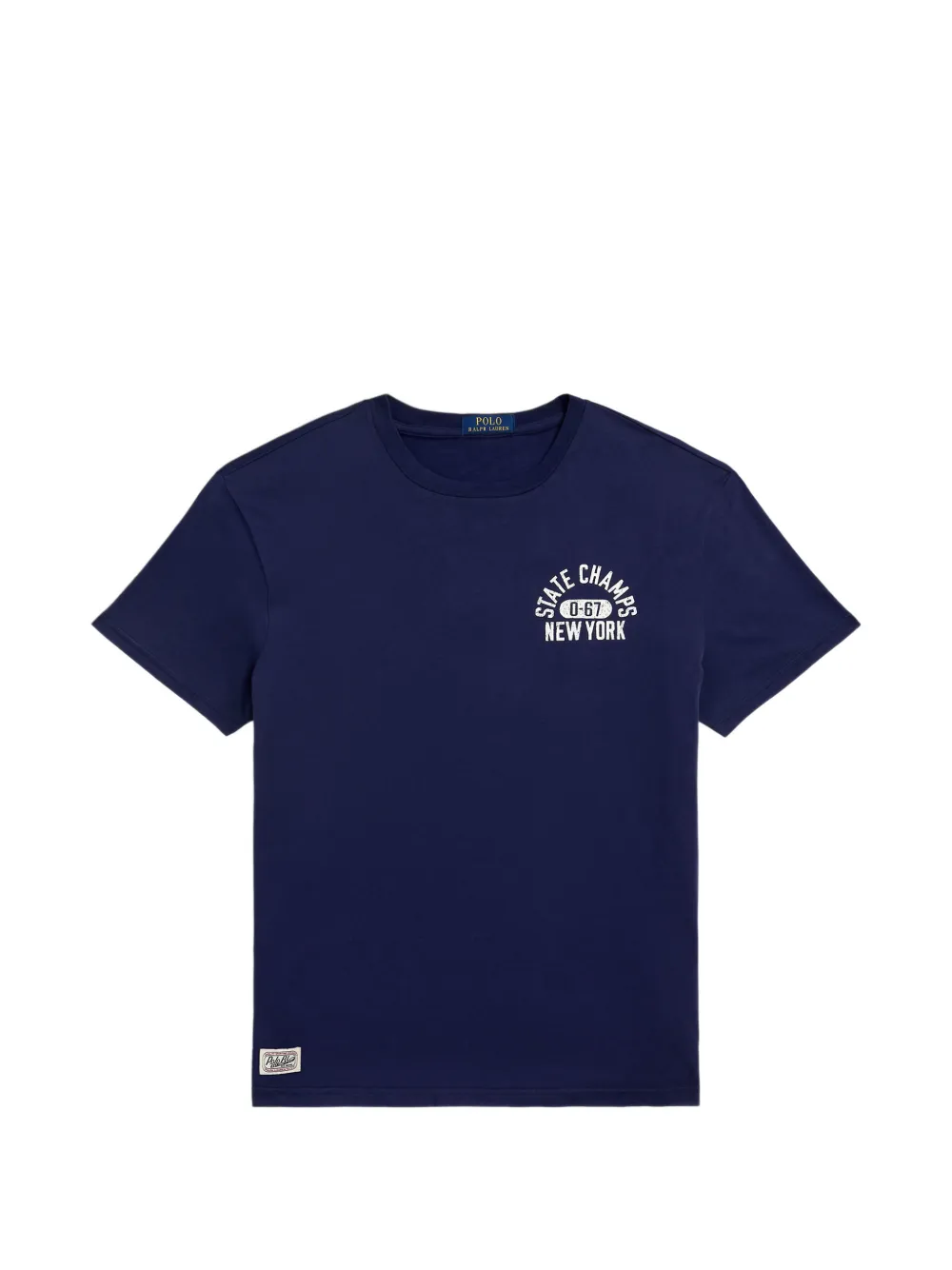 Polo Ralph Lauren round-neck print-detail T-shirt - Blu