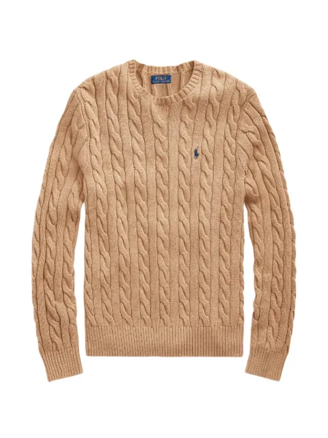 Polo Ralph Lauren sueter con tejido de ocho y logo bordado