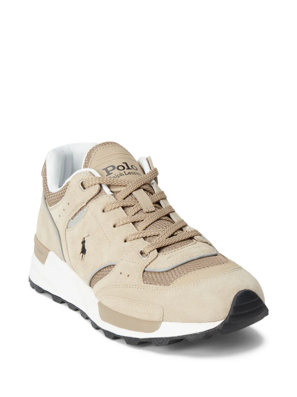 Polo Ralph Lauren lace-up panelled sneakers Beige