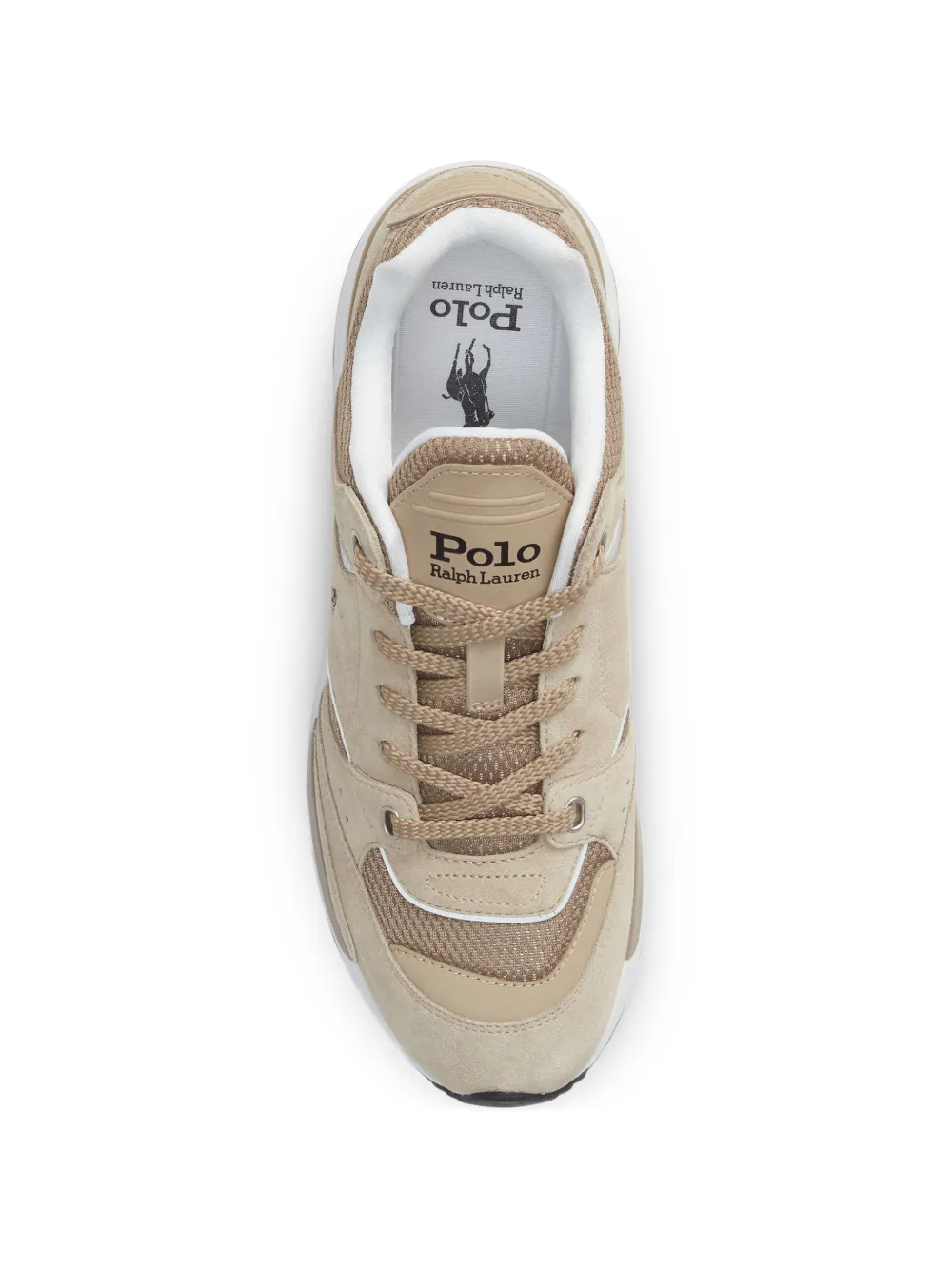 Polo Ralph Lauren lace-up panelled sneakers Beige