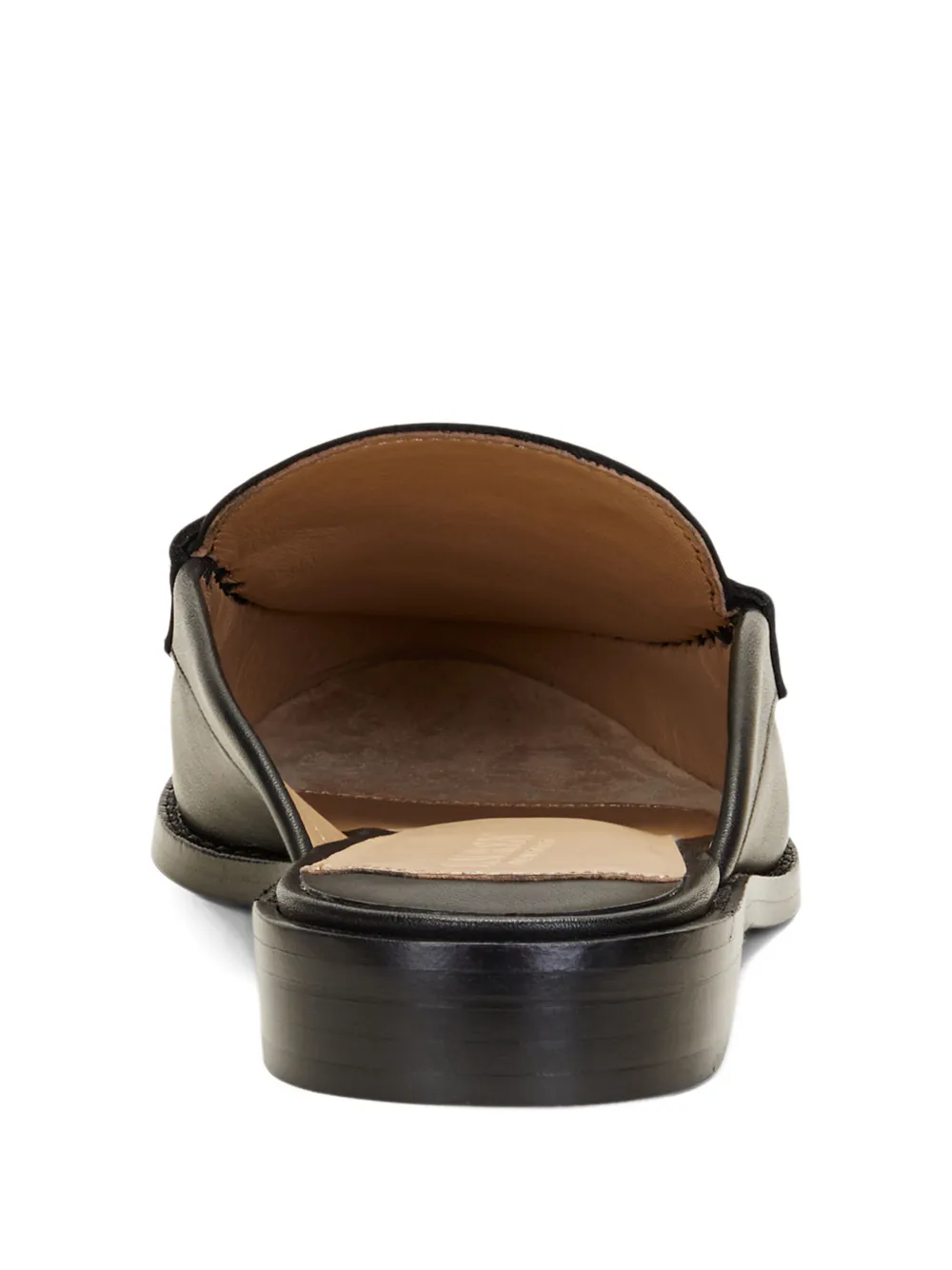 Lauren Ralph Lauren penny-slot leather mules Zwart