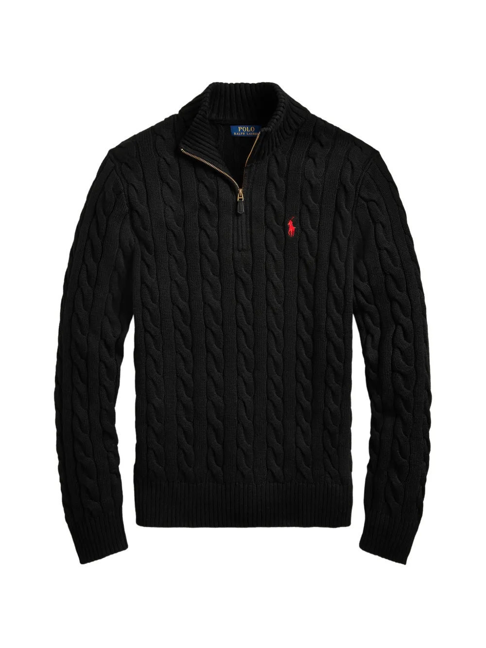Polo Ralph Lauren logo-embroidered half-zip sweater - Nero