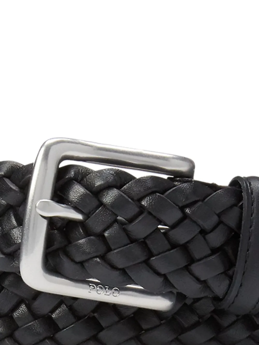 Polo Ralph Lauren Vachetta gevlochten riem Zwart