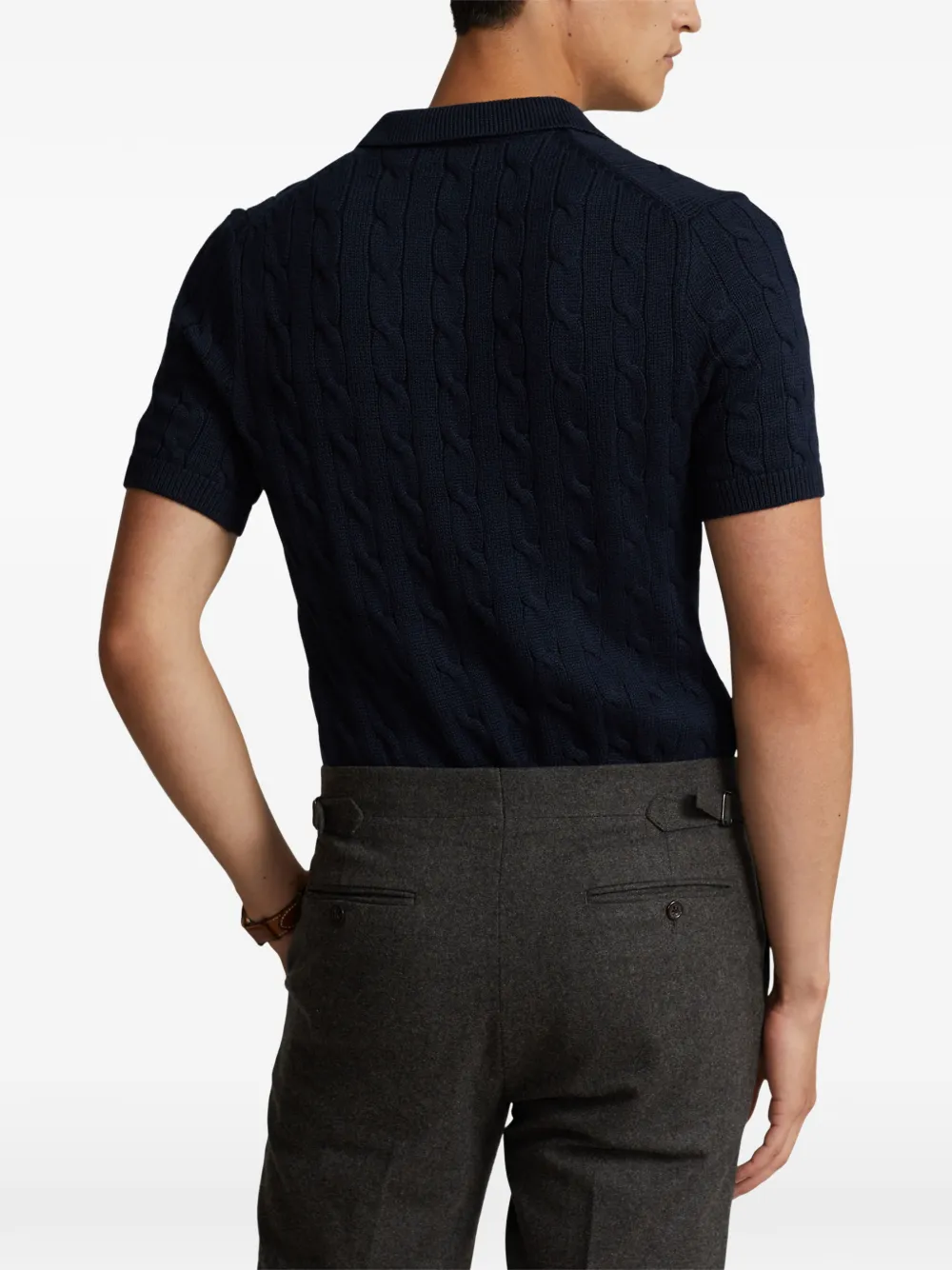 Polo Ralph Lauren Kabelgebreid poloshirt Blauw