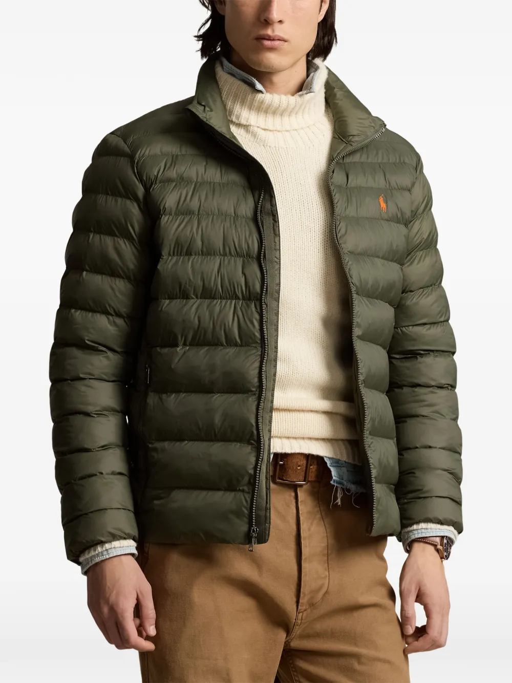 Polo Ralph Lauren Gewatteerd jack met rits Groen