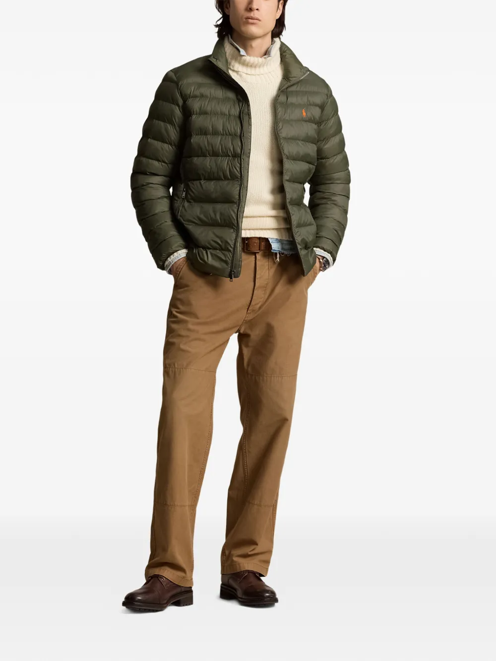 Polo Ralph Lauren Gewatteerd jack met rits Groen