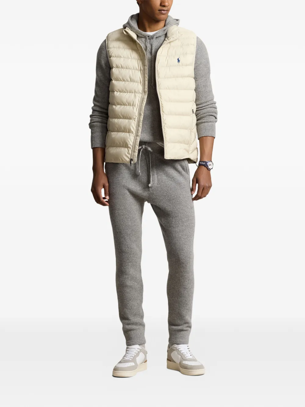 Polo Ralph Lauren Gilet met rits en logo Beige