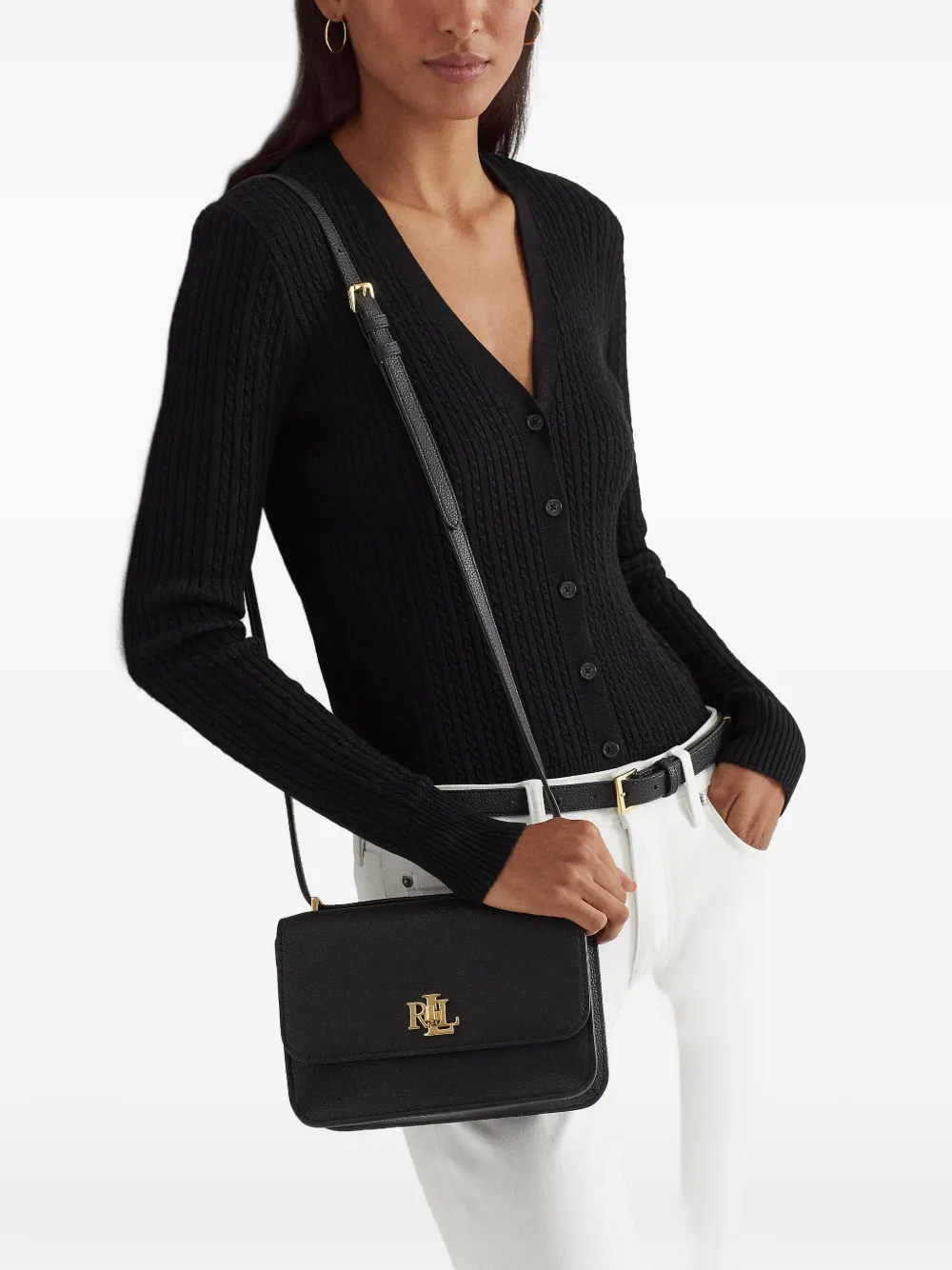 Lauren Ralph Lauren Schoudertas met logo Zwart