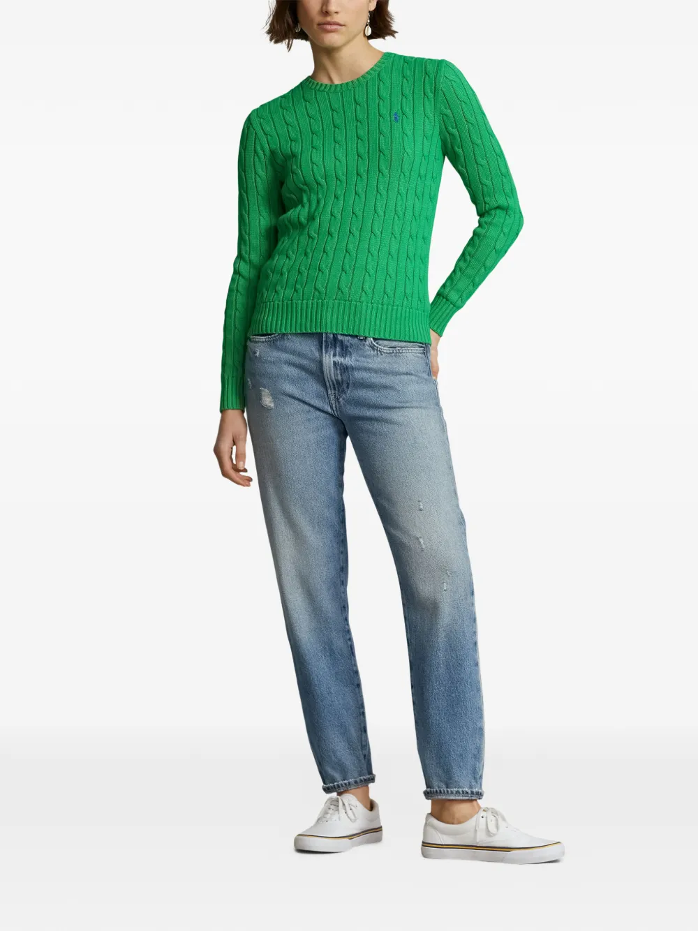 Polo Ralph Lauren Kabelgebreide katoenen trui Groen