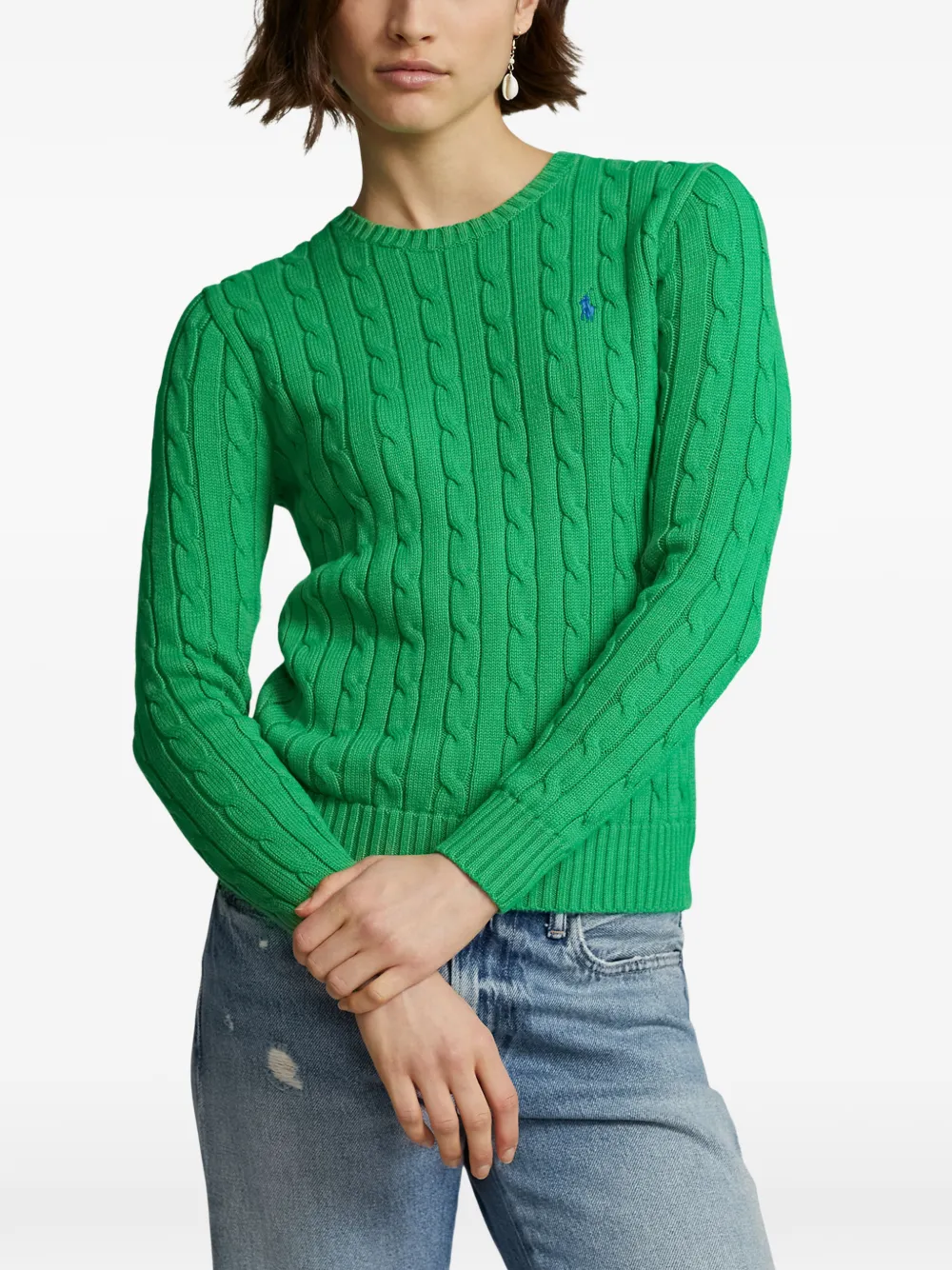 Polo Ralph Lauren Kabelgebreide katoenen trui Groen