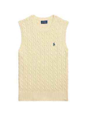 Polo Ralph Lauren ケーブルニット ノースリーブトップ | ニュートラル