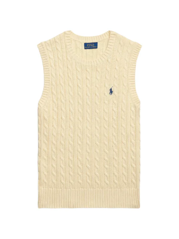 Polo Ralph Lauren ケーブルニット ノースリーブトップ | ニュートラル