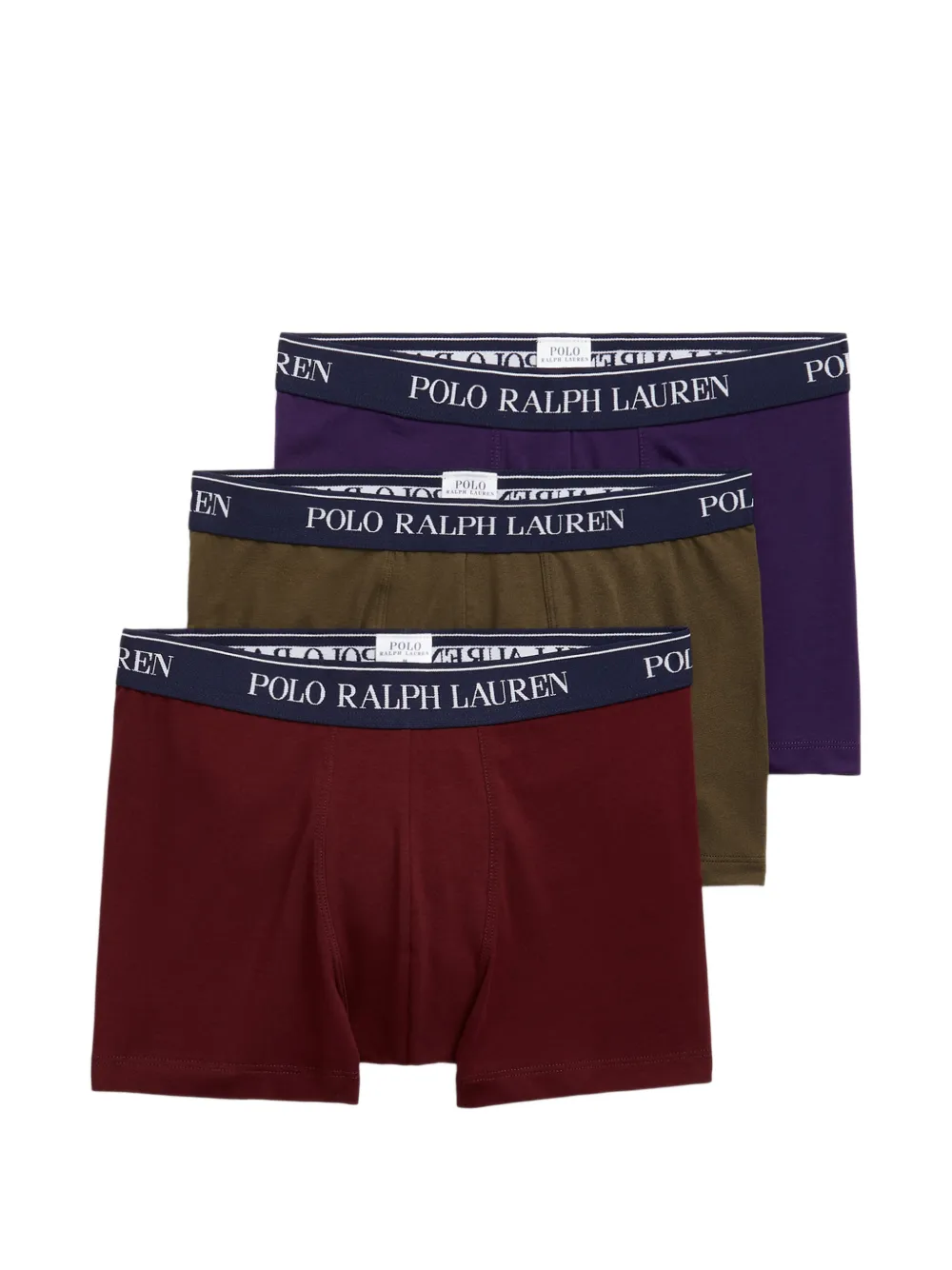 Polo Ralph Lauren logo-waistband briefs (set of three) - Rosso