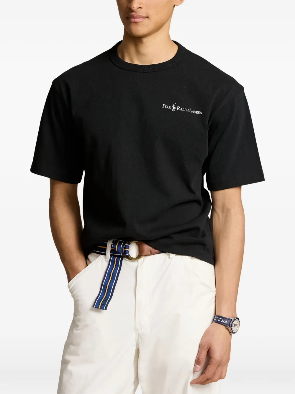 Polo Ralph Lauren T-shirt met logodetail Zwart