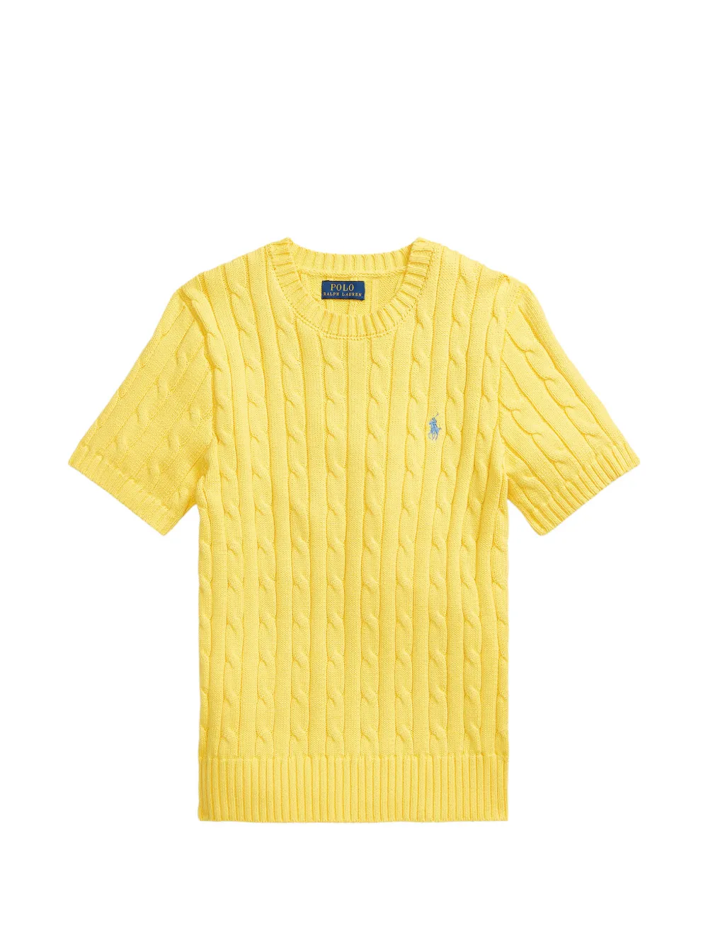 Polo Ralph Lauren cable-knit short-sleeved sweater - Giallo