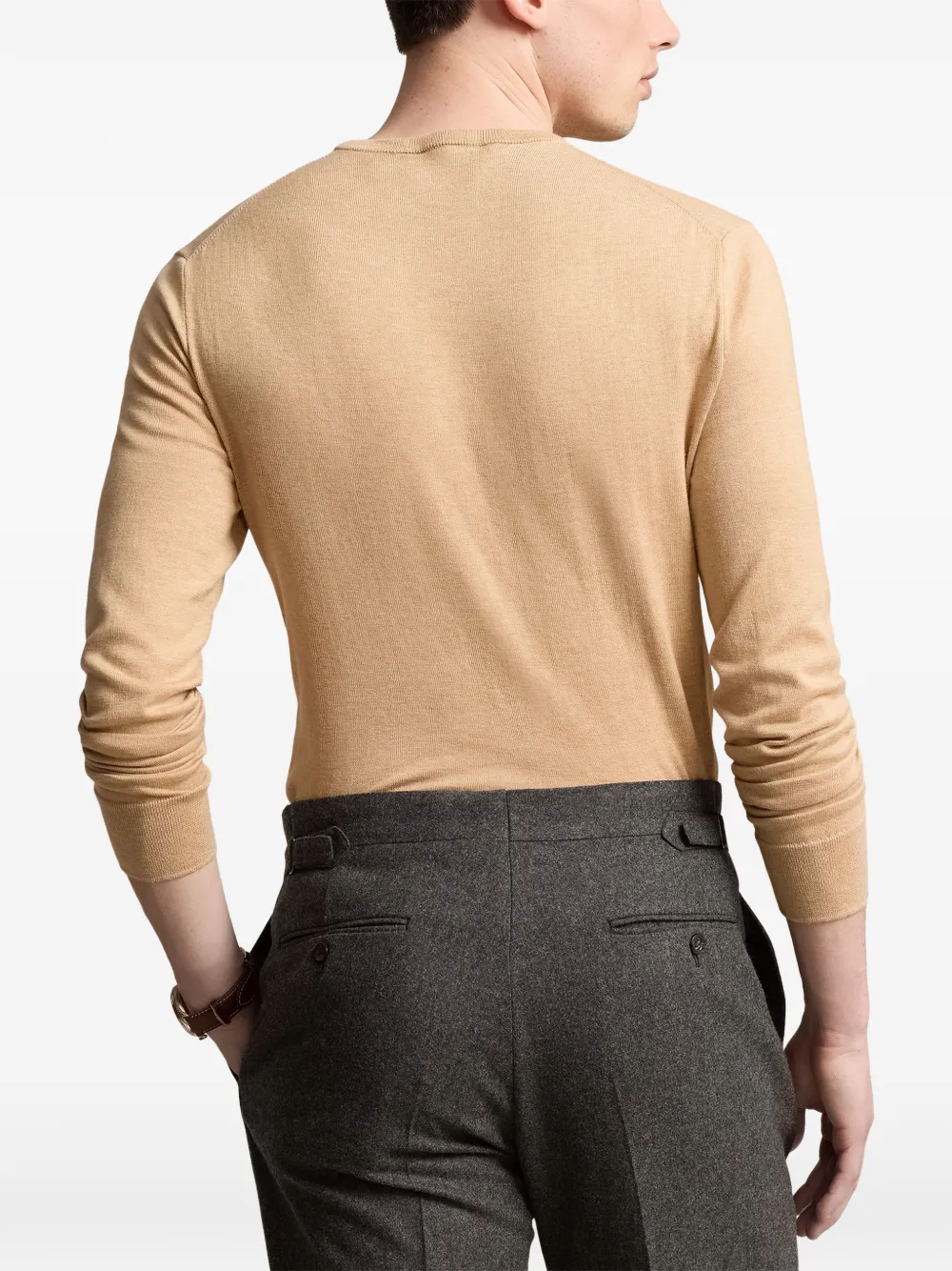 Polo Ralph Lauren Trui met ronde hals en lange mouwen Bruin