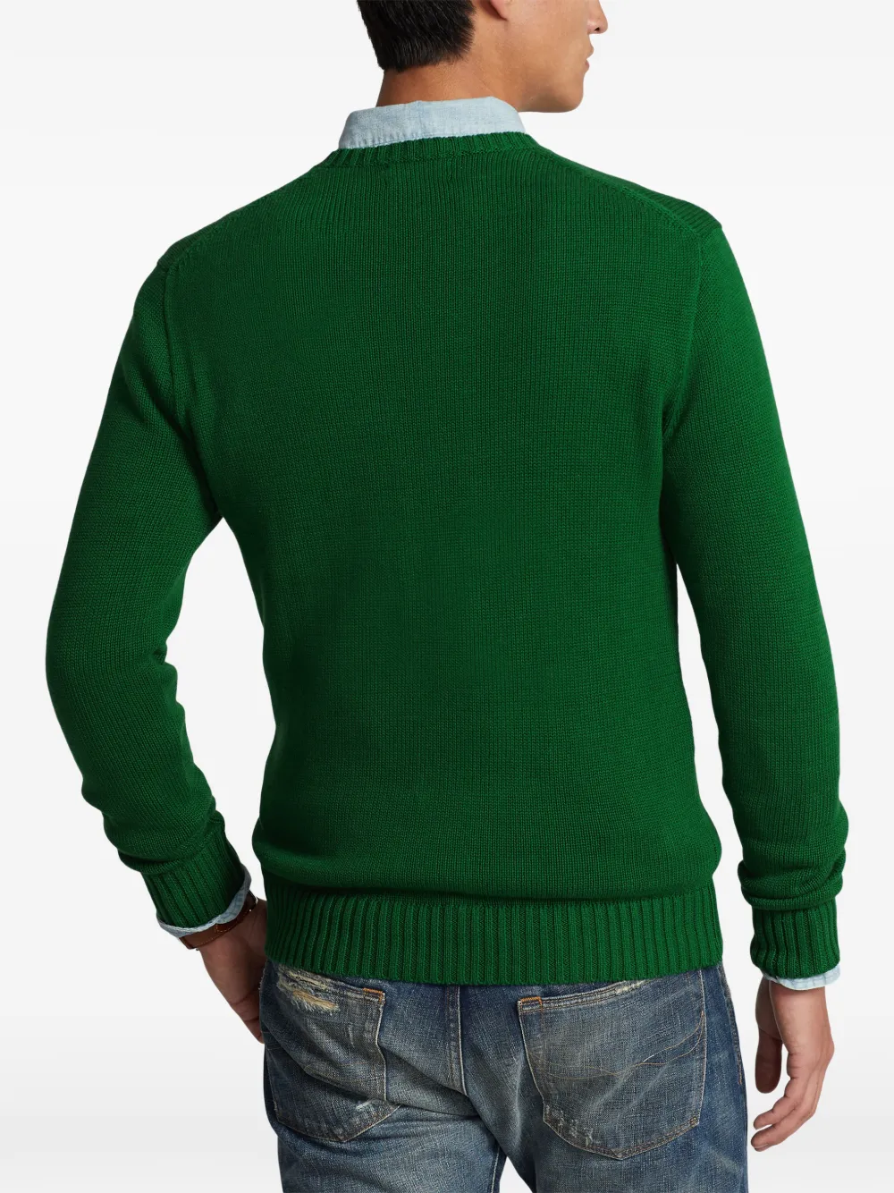 Polo Ralph Lauren Trui met geborduurd logo en ronde hals Groen