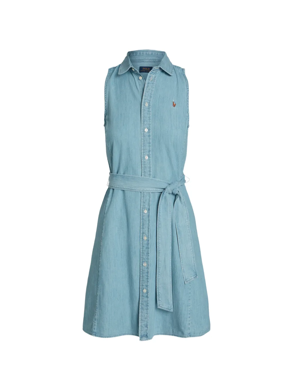 Polo Ralph Lauren collared belted mini dress - Blu
