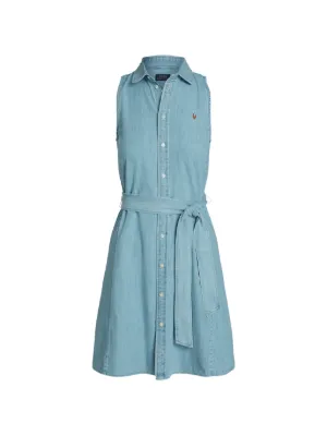 Polo Ralph Lauren ベルテッド デニムドレス | ブルー | FARFETCH JP