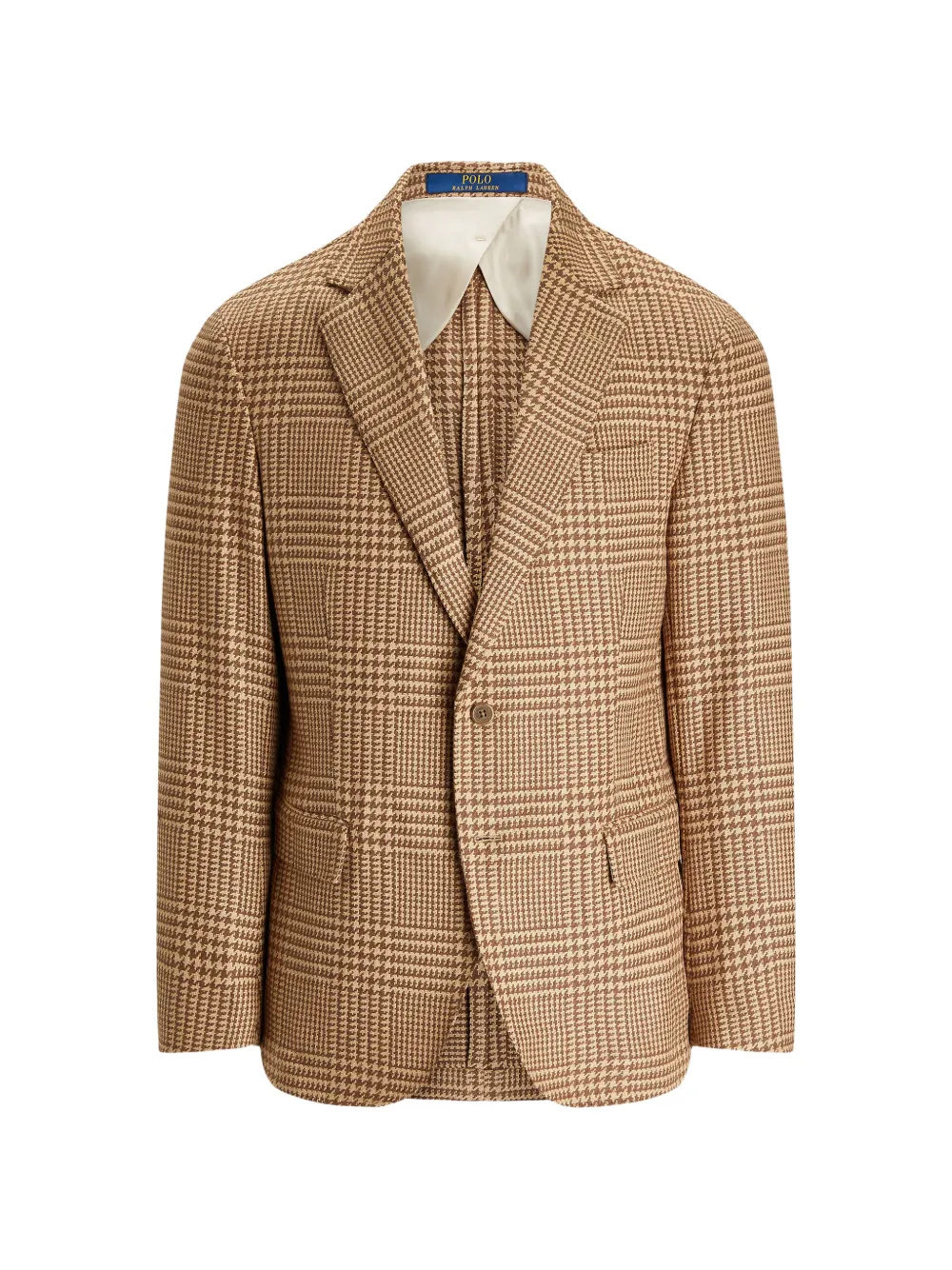 Polo Ralph Lauren checked single-breasted blazer - Marrone